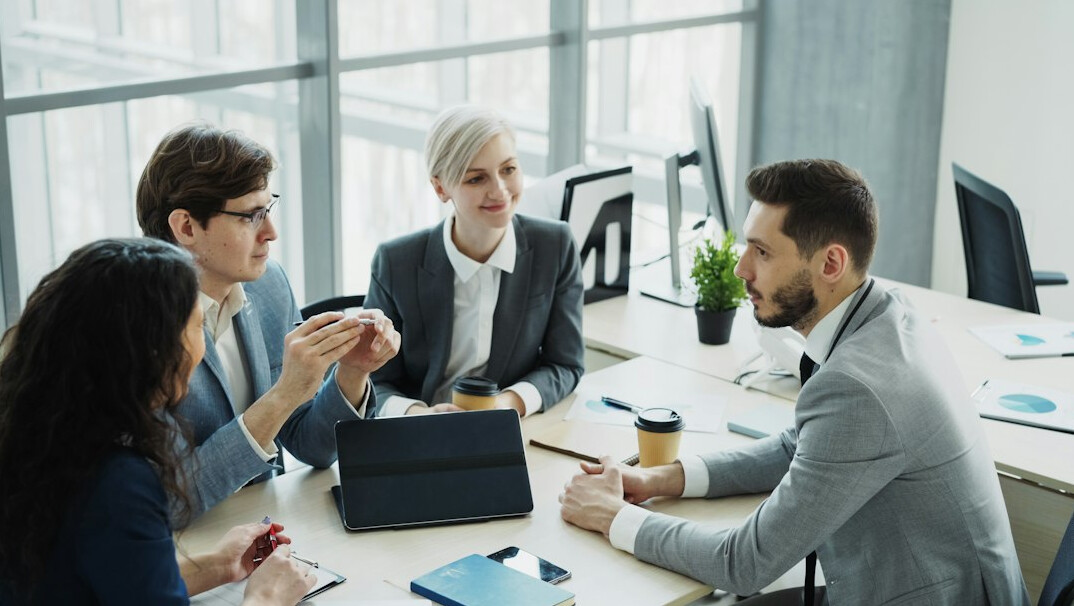 business colleagues in discussion