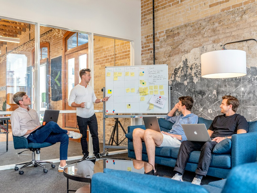 team discussing change